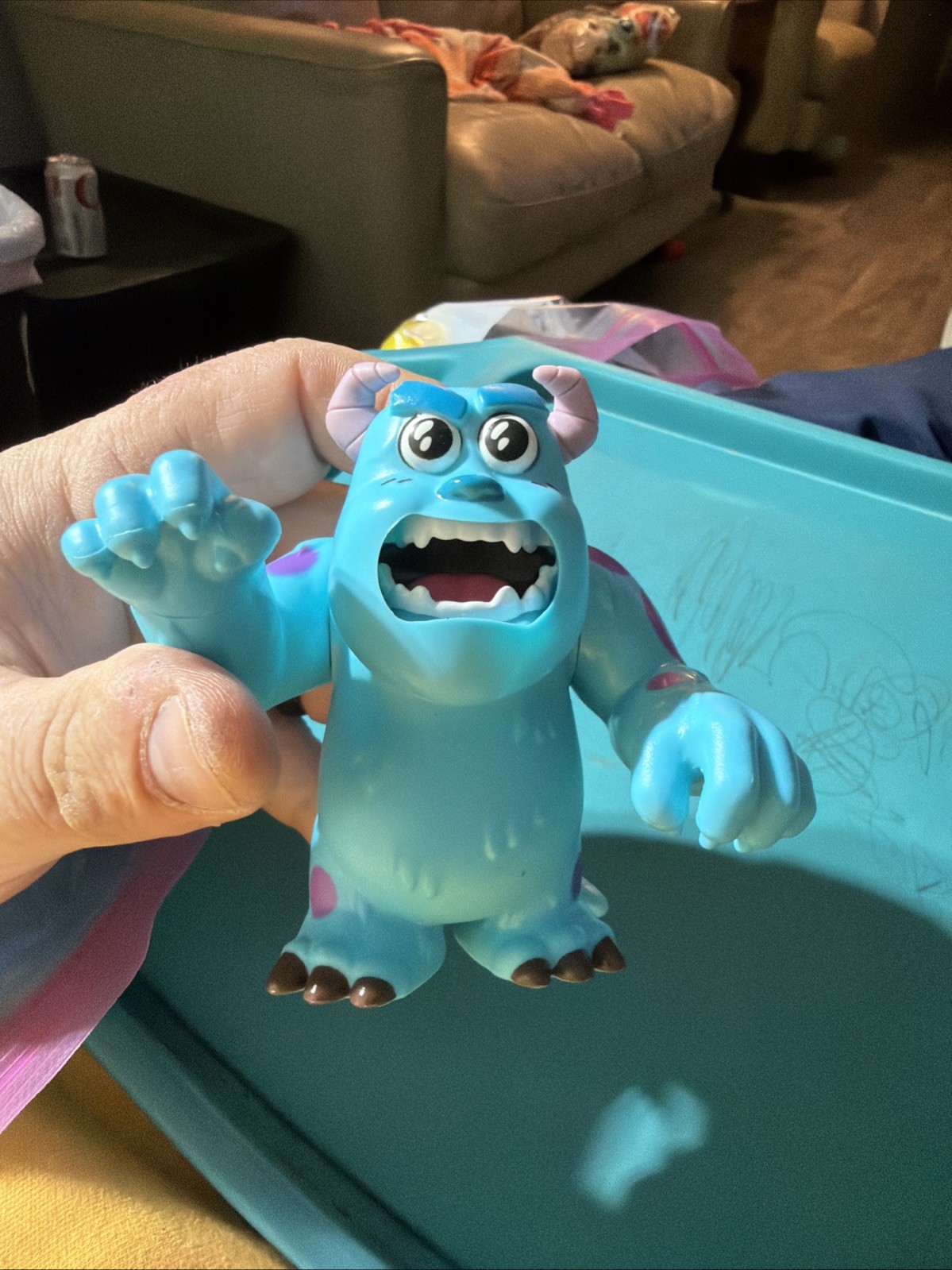 Disney Pixar Click Figs Monsters Inc Sulley 3.5&Prime; Small Figure Toy Age 4+