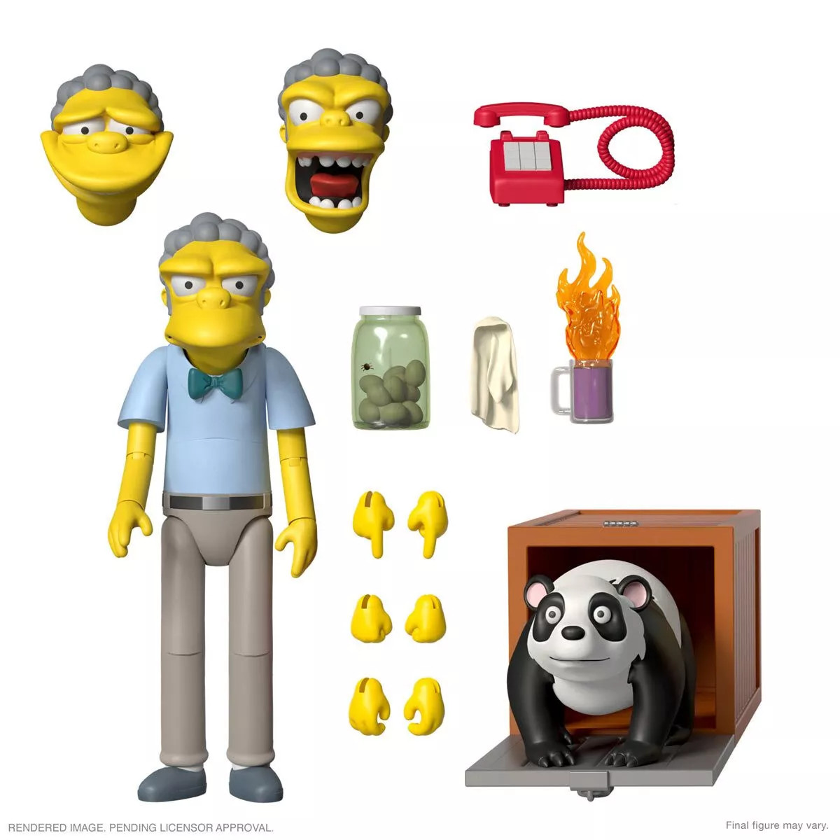 Ultimates Simpsons SUPER 7 Moe Figure Complete No packaging