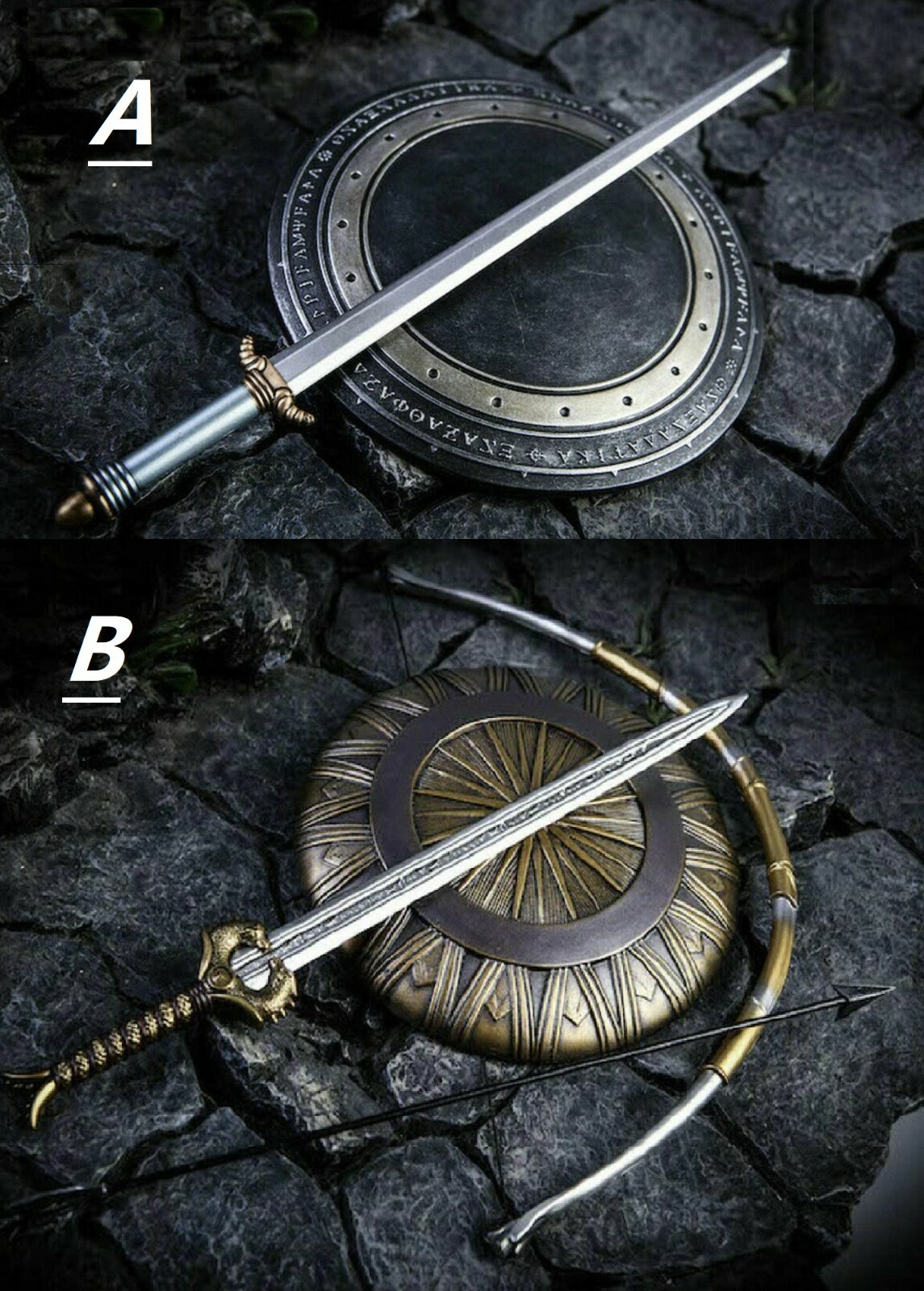 1/6 SCALE Wonder Woman Sword Shield Bow Model set For 12 » Action Figure Doll