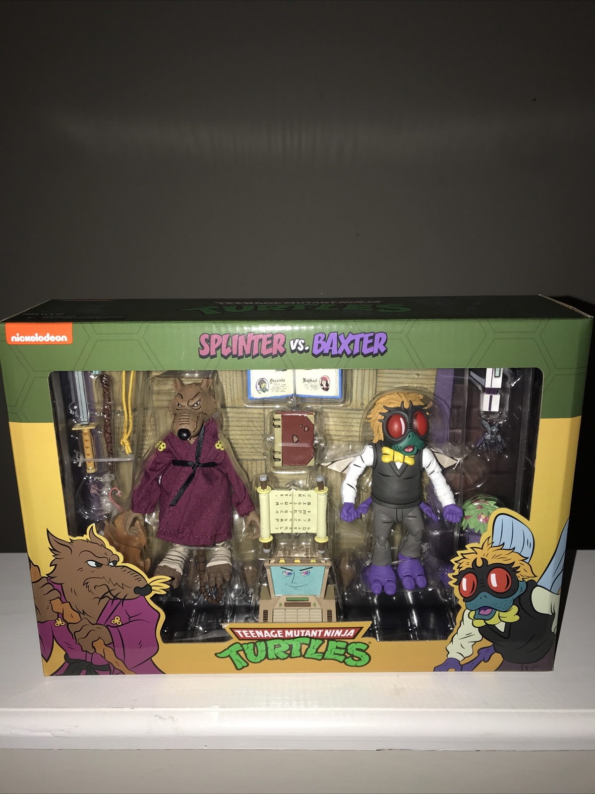 Neca TMNT Splinter Vs Baxter