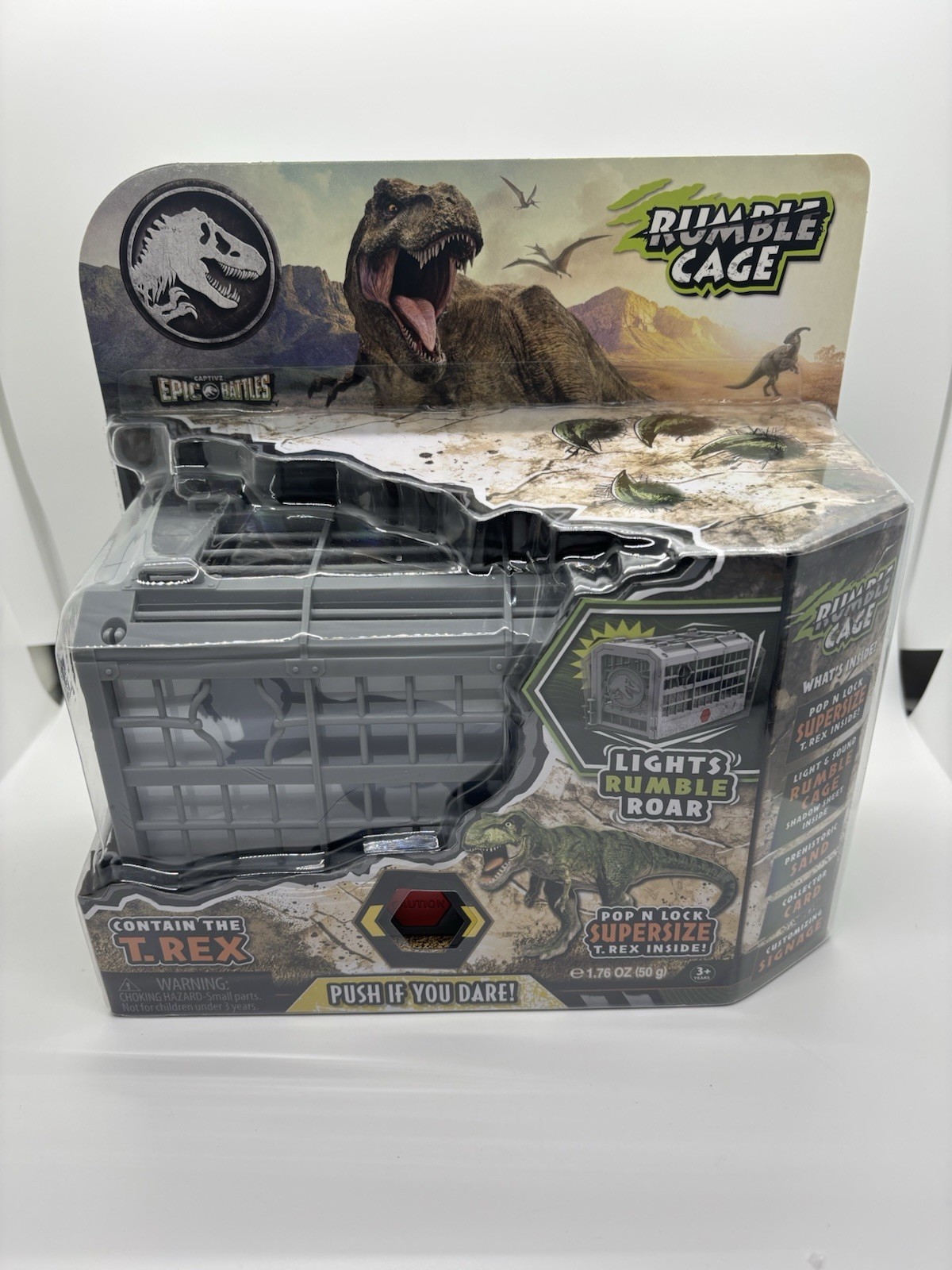 Jurassic World Captivz Epic Battles T-Rex Rumble Cage with Lights and Sounds