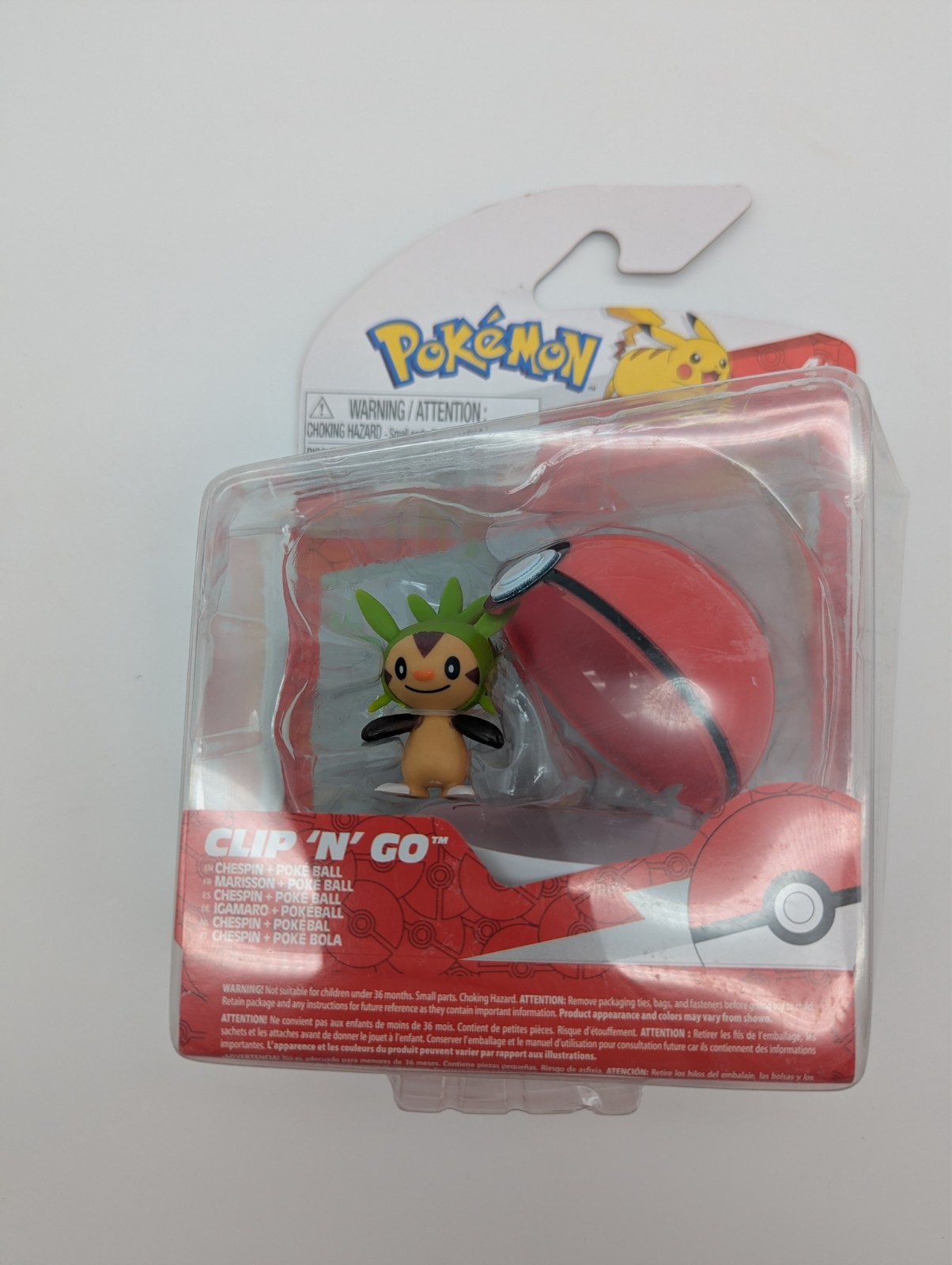 Pokemon Chespin 2&Prime; Figure + Poke Ball Clip&rsquo;N&rsquo;Go Battle Ready