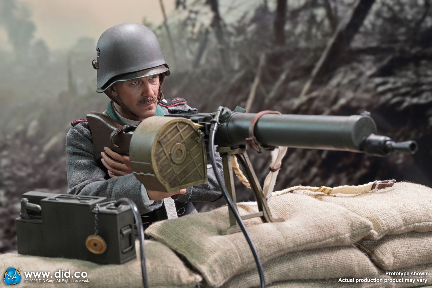 DID 1/6 Scale WWI German MG08 Gunner – Arthur 12&Prime; Action Figure D11015