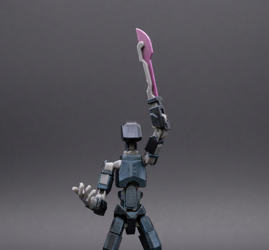 Sword Arms (2 pack) for Dummy 13 | 3D Printed Action Figure Doll Accessory