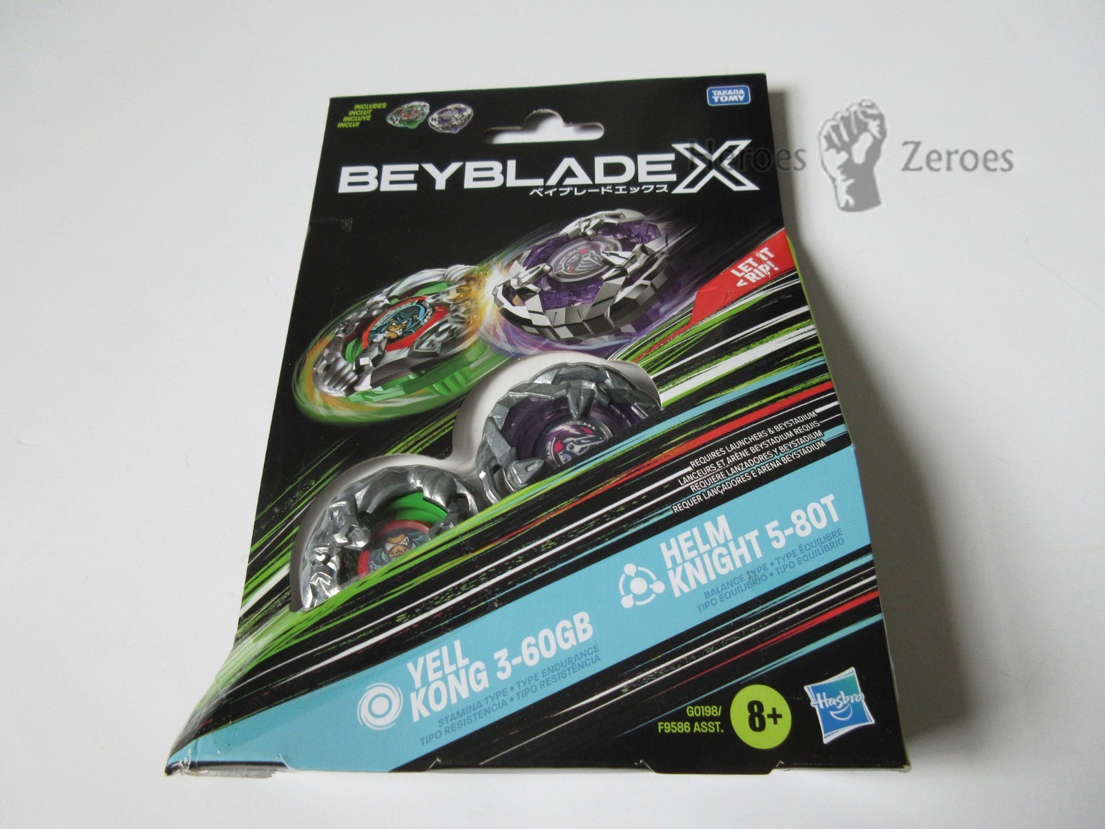 Takara Tomy Beyblade X Booster YELL KONG 3-60GB and HELM KNIGHT 5-80T NIB