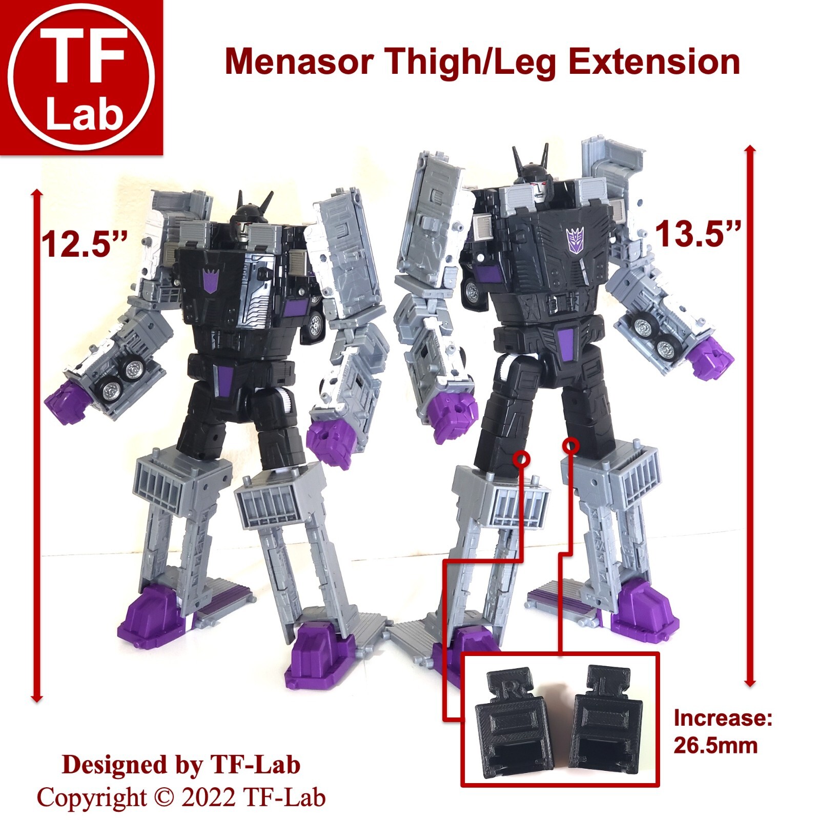 Front Car Mount for Transformers Legacy Menasor Stunticon Multipack