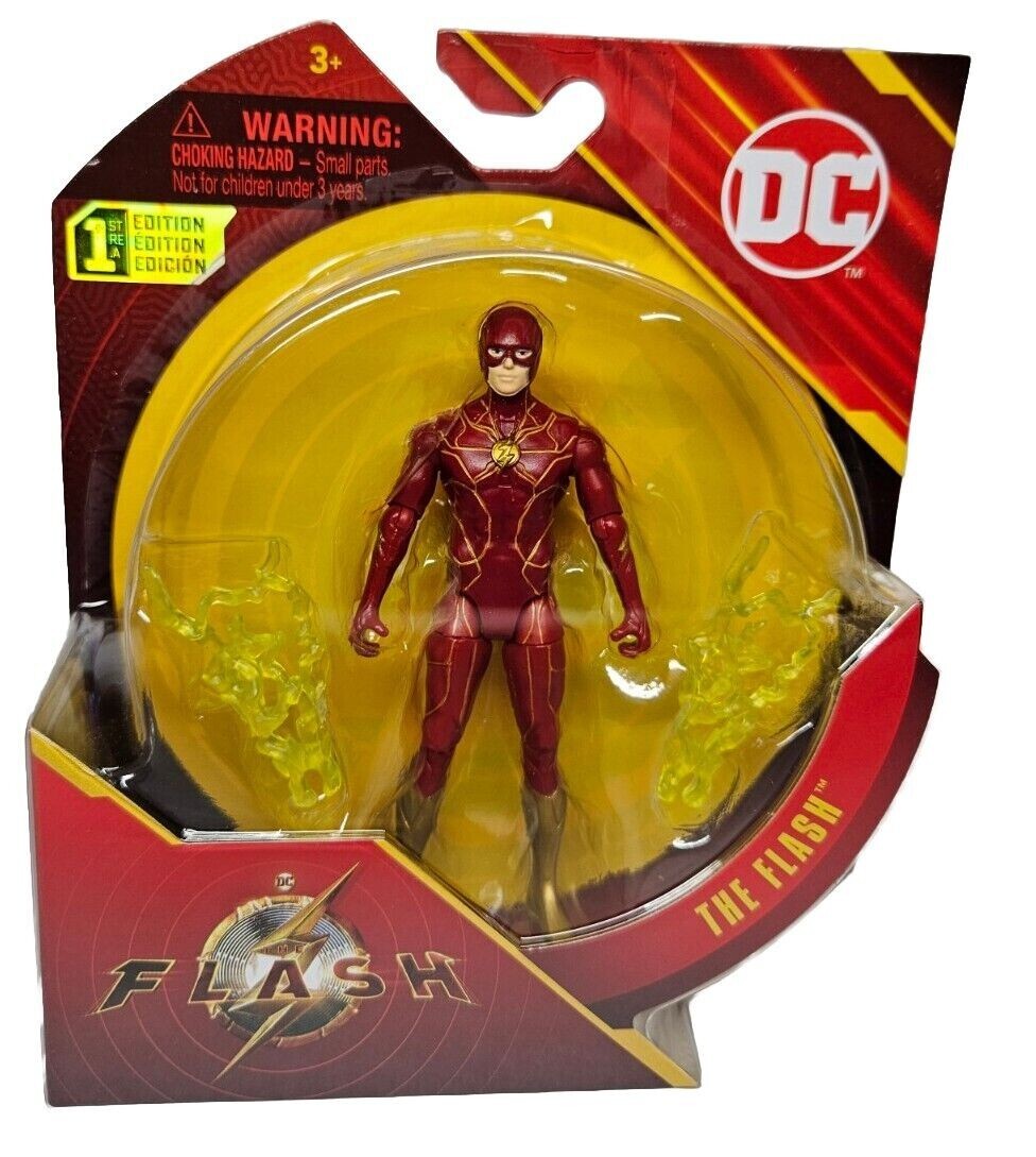 DC Spin Master The Flash 4&Prime; Poseable Action Figurine Toy The Flash Movie