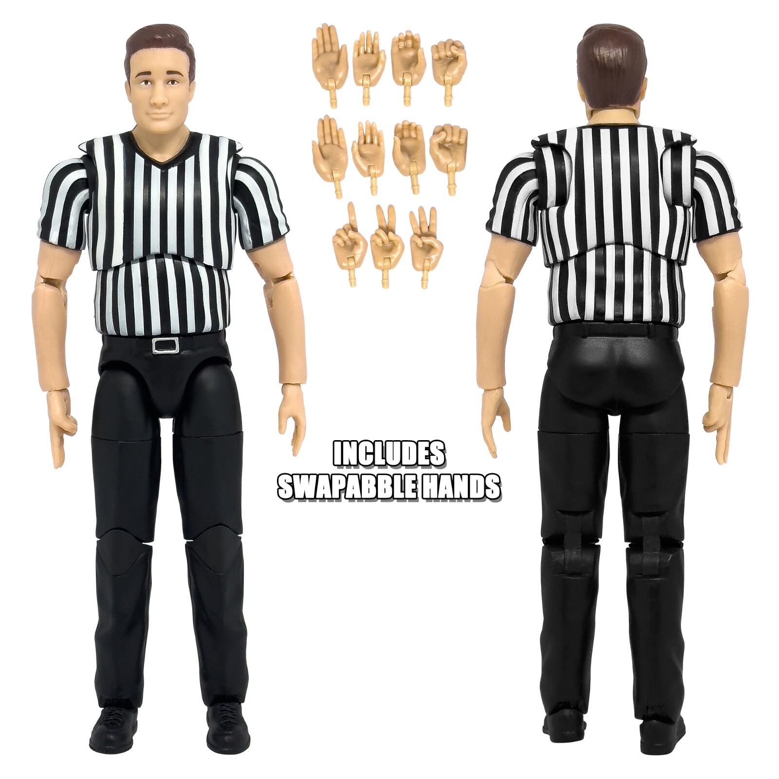 Ultimate Referee With Deluxe Articulation for WWE Wrestling Action Figures