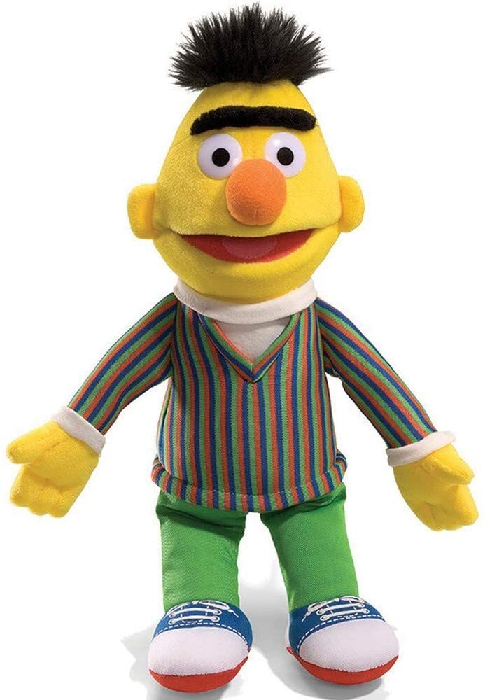 GUND Sesame Street Bert 14&Prime; Plush Soft Kids Toy New in Poly Bag Surface-washable