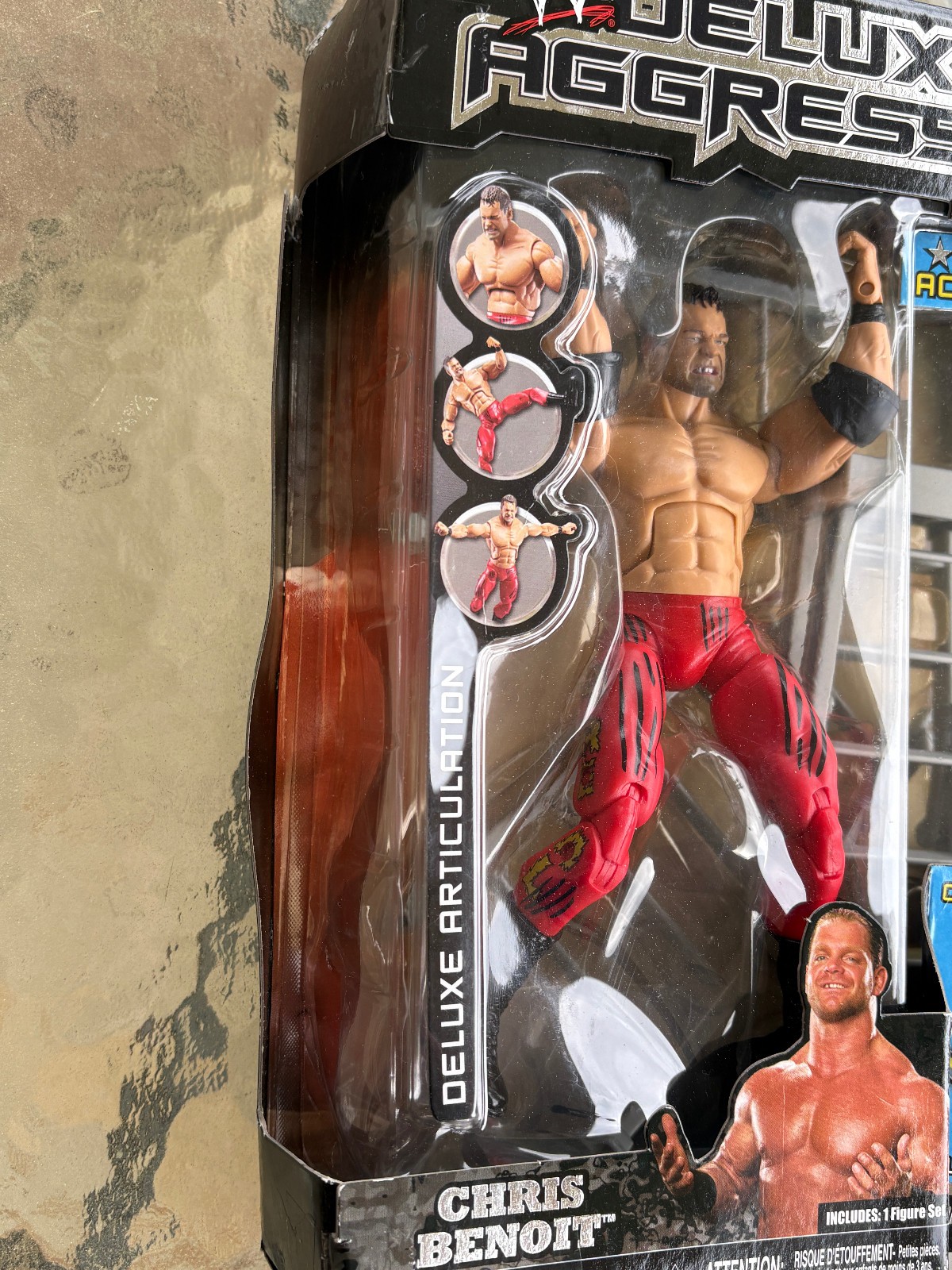 WWE Jakks-Deluxe Aggression Series 7 Chris Benoit Figure w/ Crashing Ladder