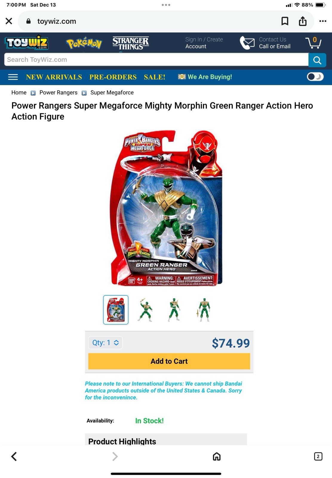 Power Ranger Green Ranger
