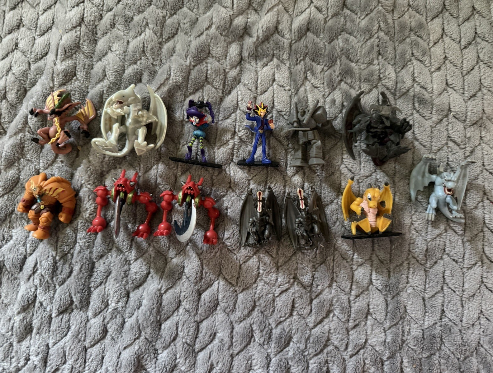 Vintage Yu-Gi-Oh Storage Case Lot 13 Figures 22 Tiles Konami Collectibles Exodia