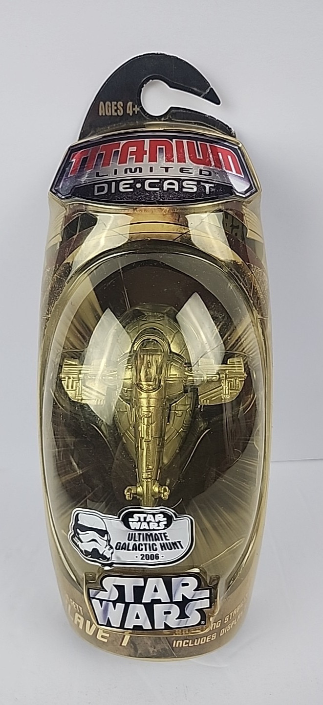 Star Wars HASBRO Titanium Limited Series Die Cast Silver Boba Fett Slave 1