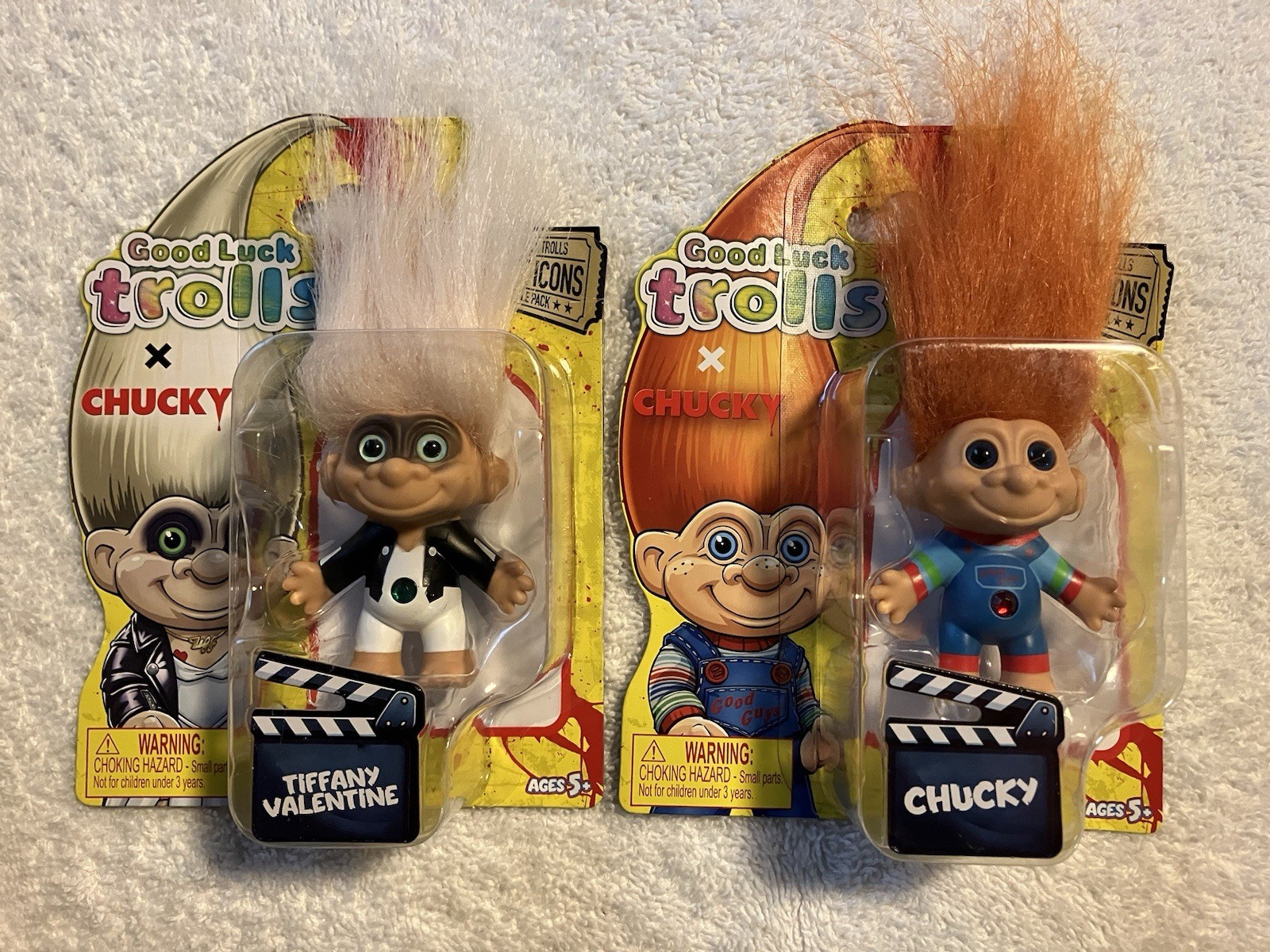 Good Luck Trolls Movie Icons Lot Child&rsquo;s Play Chucky & Tiffany Valentine