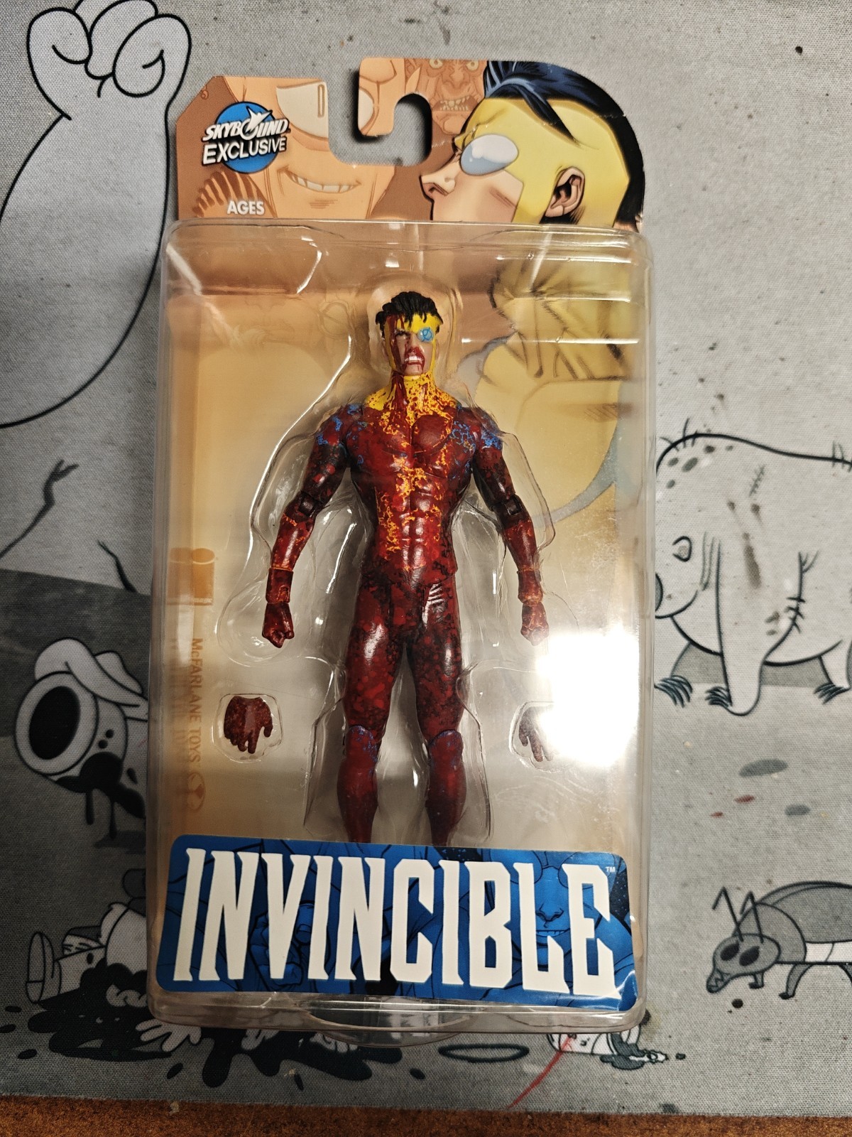 INVINCIBLE MARK GRAYSON BLOODY ACTION FIGURE SKYBOUND EXCLUSIVE BRAND NEW