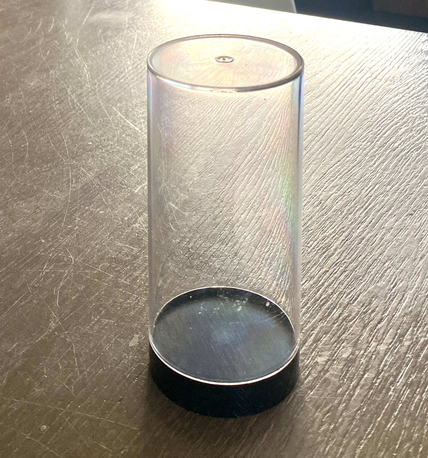 ACTION FIGURE DISPLAY STAND AND CLEAR ACRYLIC CYLINDER 5 & 1/2&Prime; (ALMOST 14 CM)