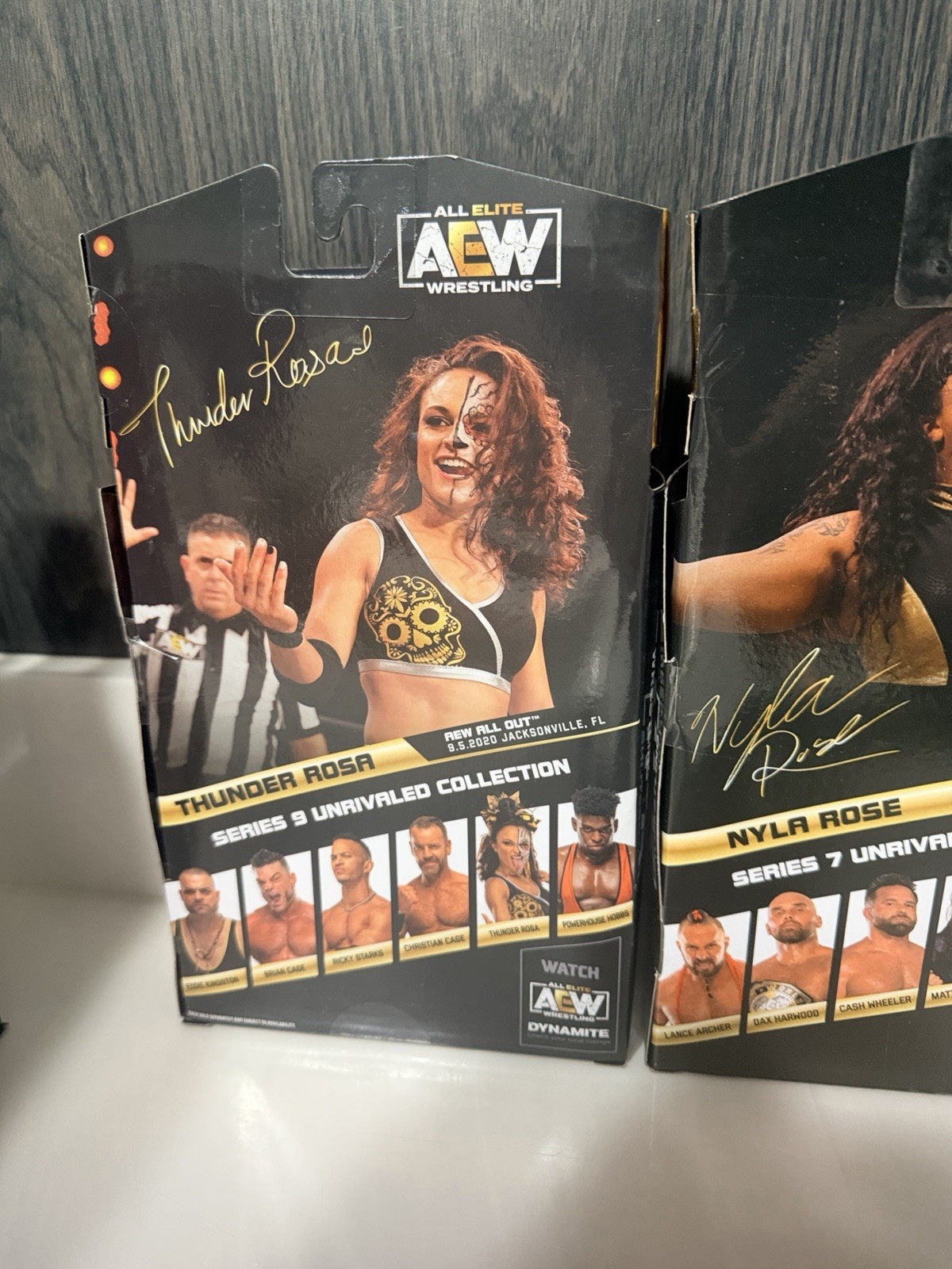 AEW Jazwares Lot (6) Dr Britt Baker 1/3000, Thunder Rosa Unmatched Unrivaled