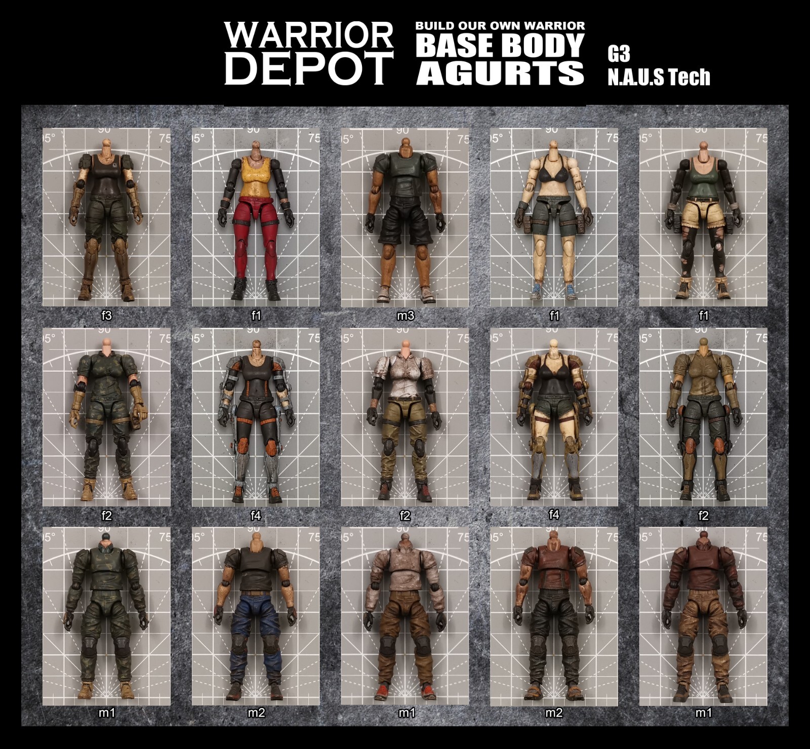 Acid Rain World Base Body Agurts G3 N.A.U.S Tech – 1/18 3.75&Prime; GI Joe