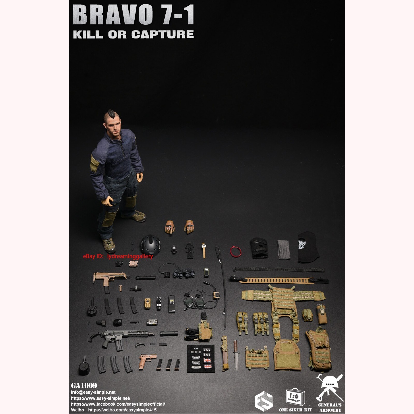 EASY&SIMPLE GA1009 BRAVO 7-1 KILL OR CAPTURE 1/6 Limited Edition Action Figure