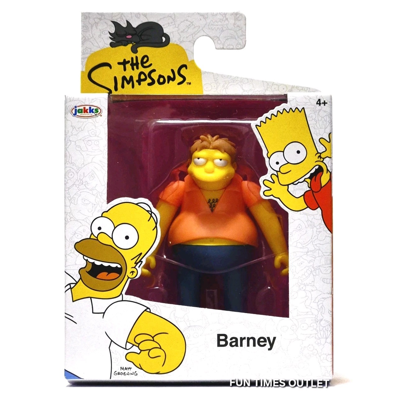 The Simpsons Barney Gumble 2.5&Prime; Figure Wave 6 Collectible Figurine Licensed Toy