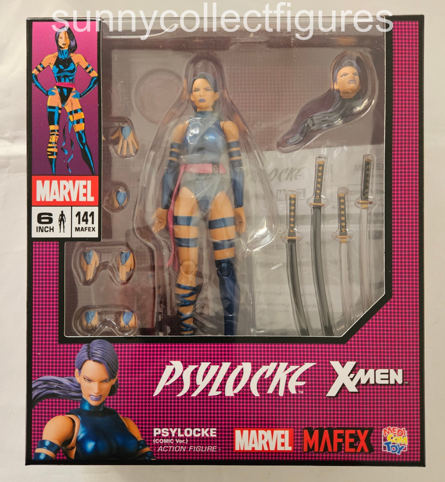 MAFEX Psylocke Comic Ver. 141 REISSUE X-Men Medicom NEW – US Seller