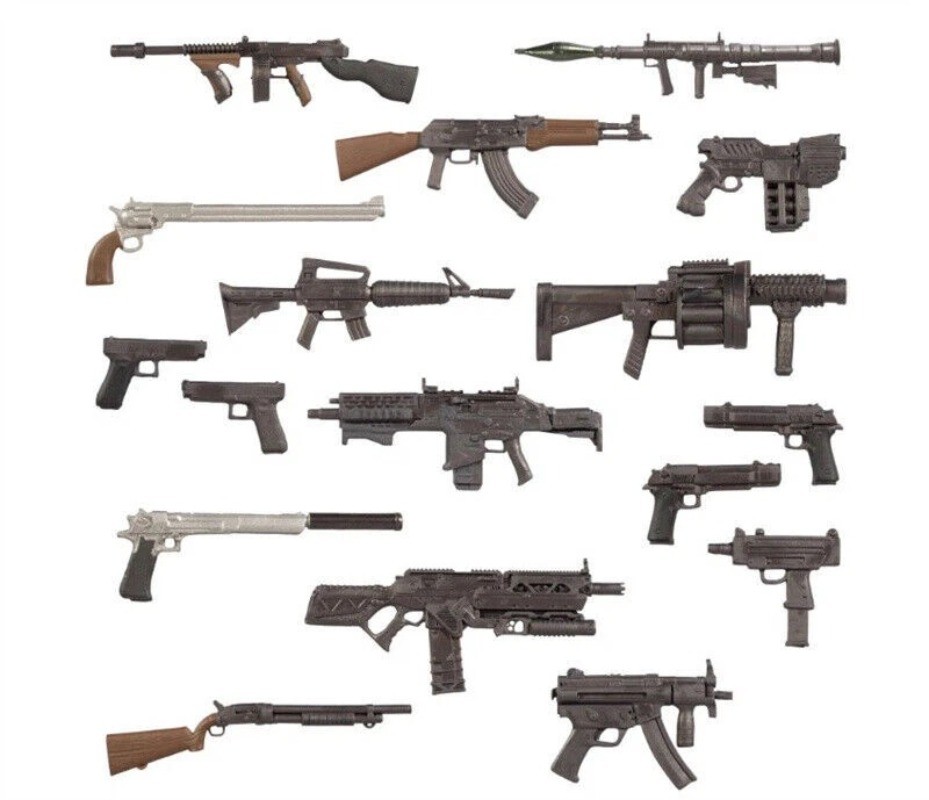 US! McFarlane Toys Munitions Pack Weapons Guns For 7&Prime; Figure DC Deluxe Accessory