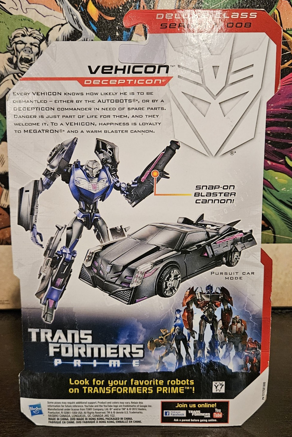VEHICON Decepticon Transformers Prime Series 1 : 008 Deluxe Class Hasbro hub NIB
