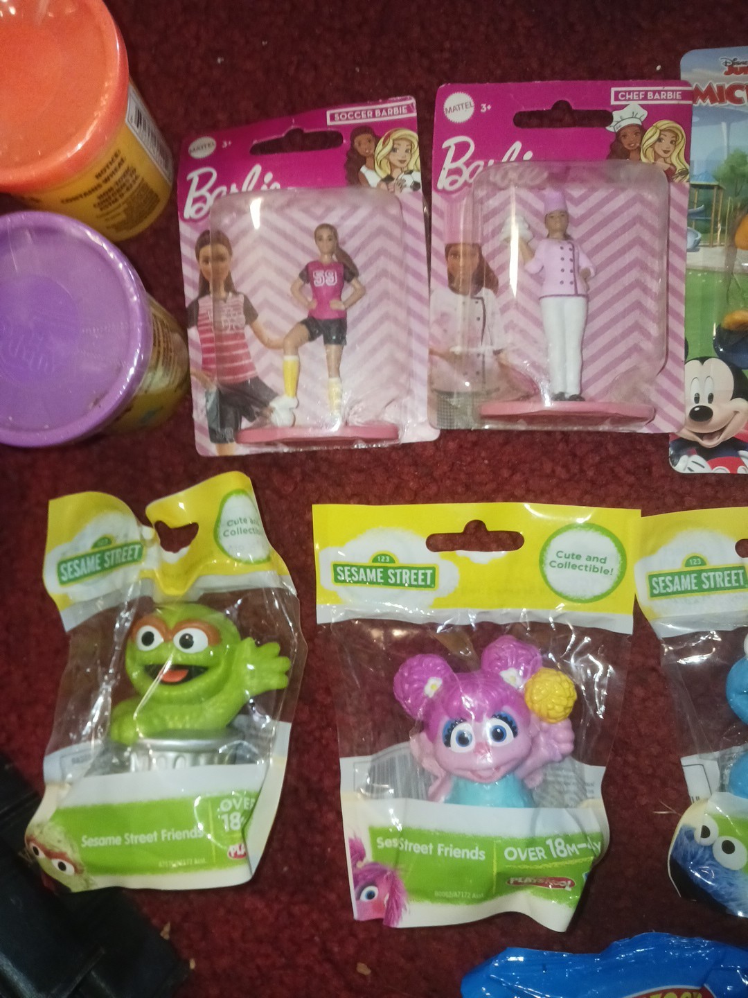 Assorted Kid Toy Lot Sesame St. Muppet Babies Mickey Hot Wheels Toy Story Forky