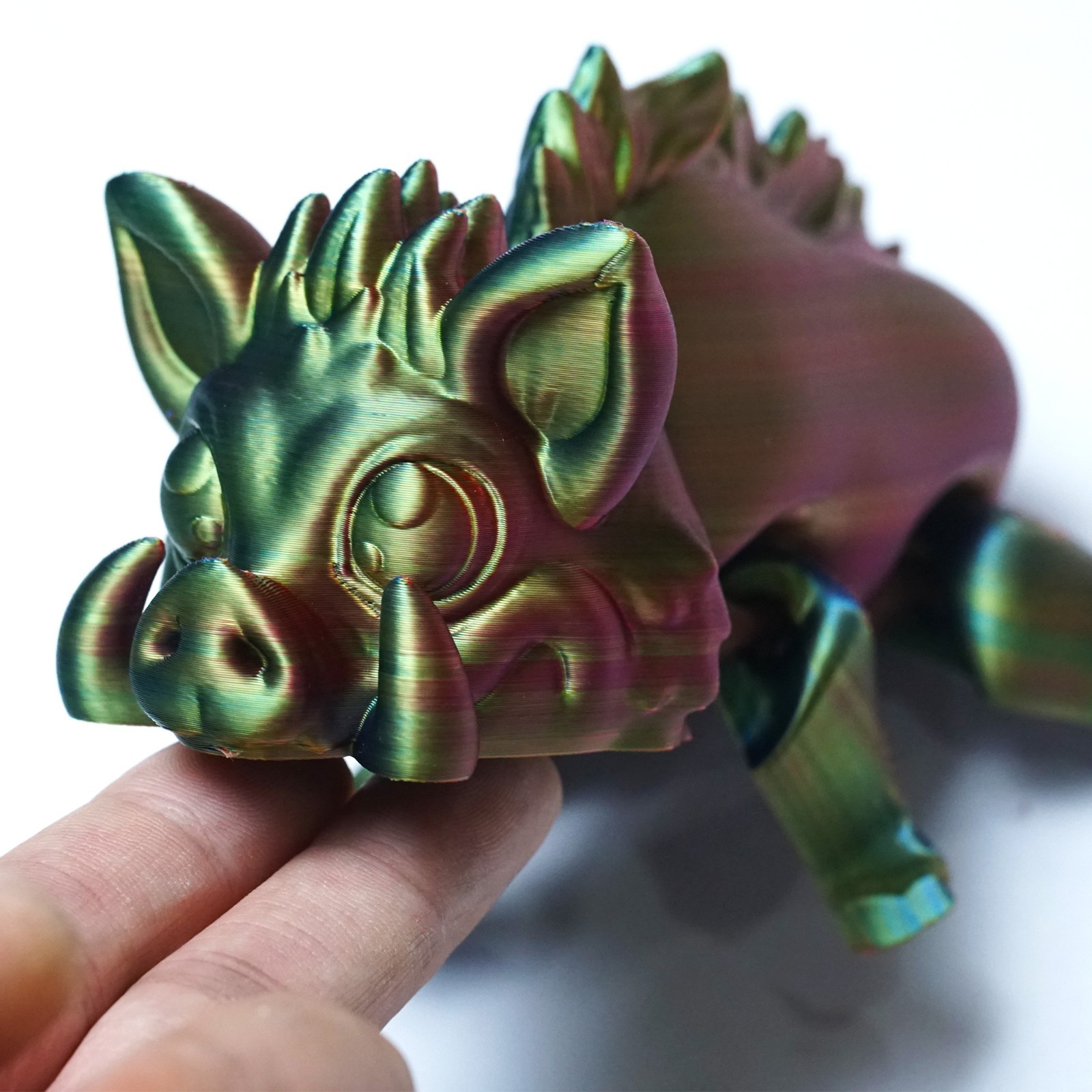3D Printed Wild Boar Model,Articulated Animals Figure,Fidget Toys Home Decor