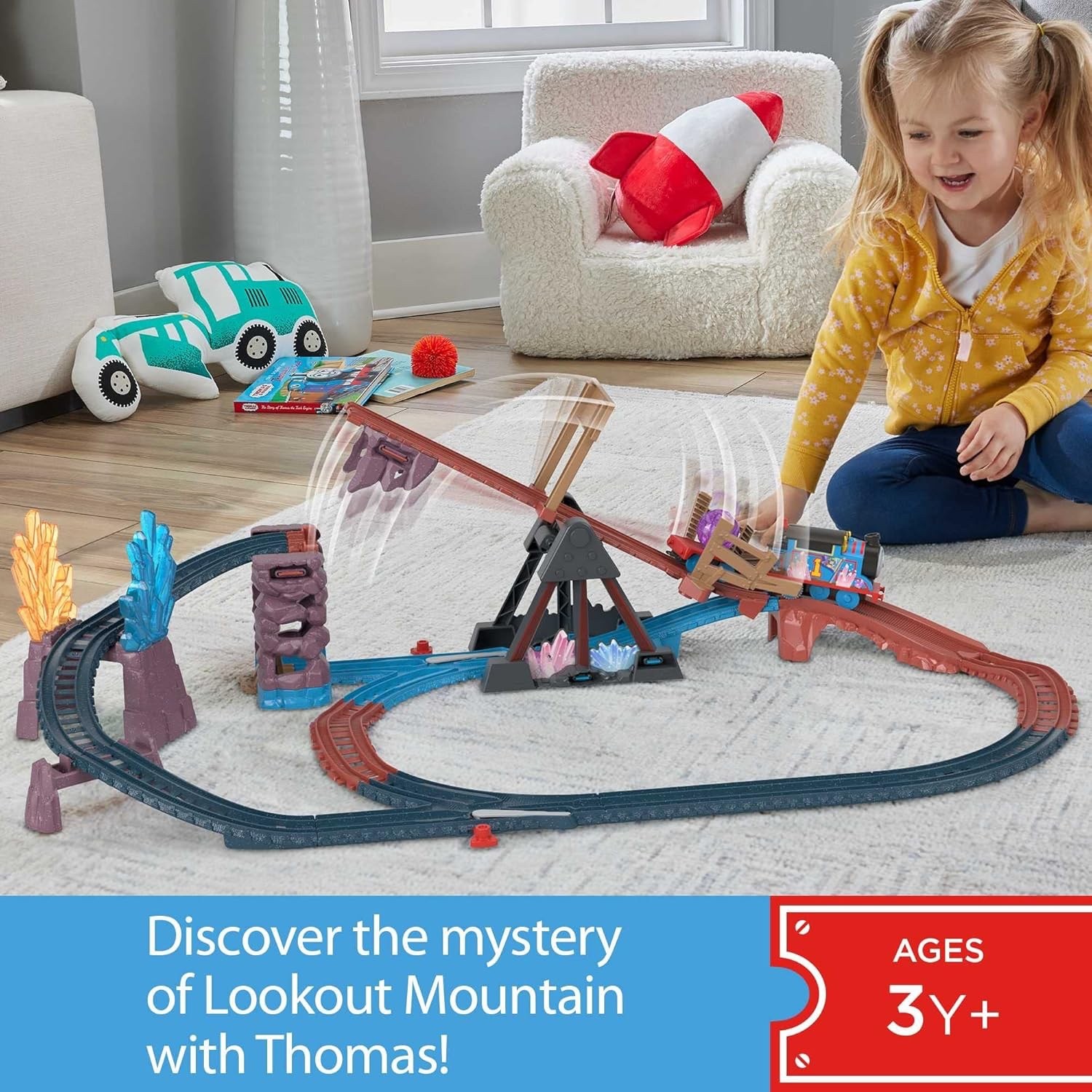 Thomas & Friends Motorized Toy Train Set Crystal Caves Adventure Tipping Bridge