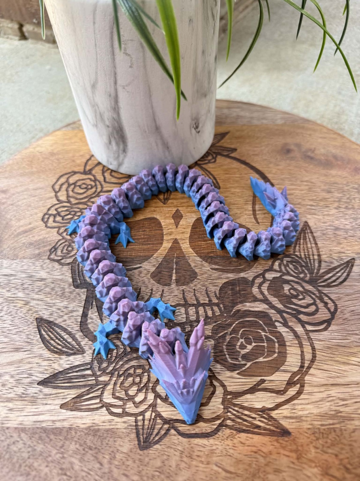 3D Printed Articulated Crystal Dragon