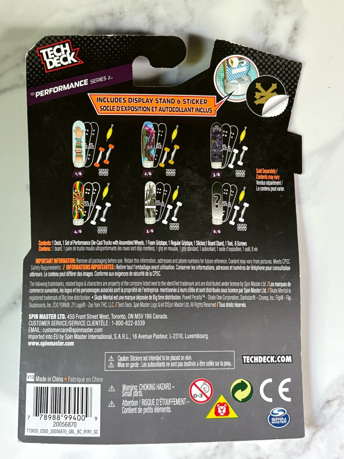 Tech Deck TD Performance Series 2 Zoo York Made in America Skateboard 5/6