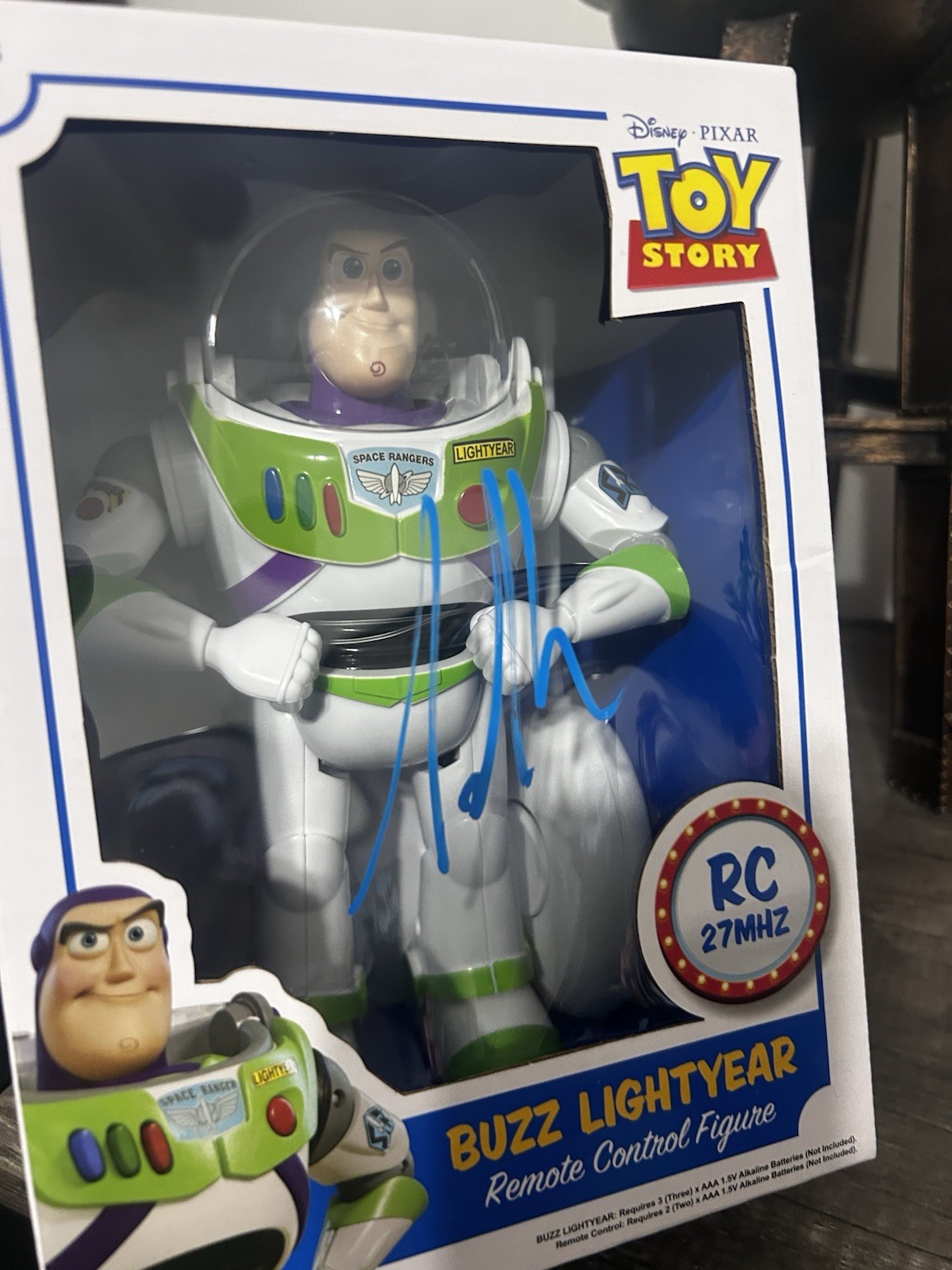 Buzz Lightyear Remote Control Action Figure Signed By Voice Artist Tim Allen