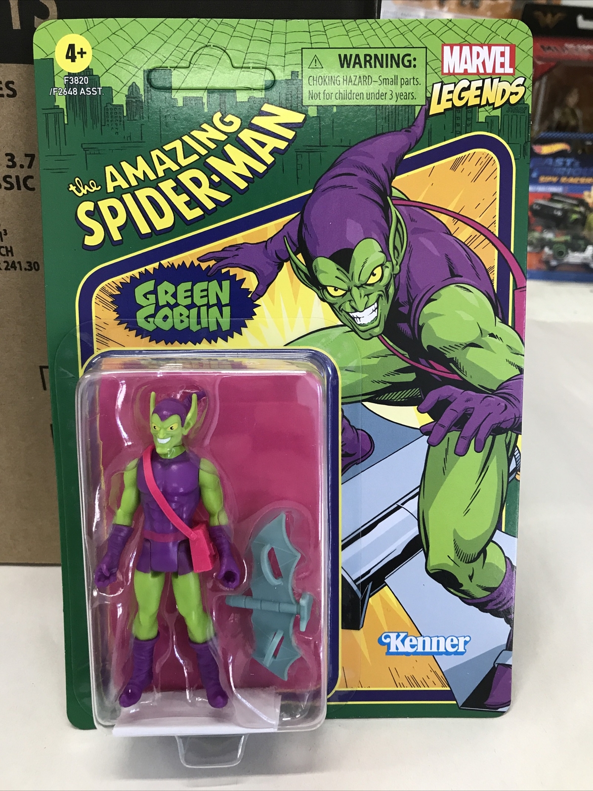 Marvel Legends Retro Green Goblin 3.75&Prime; Kenner Action Figure UNPUNCHED DAMAGED