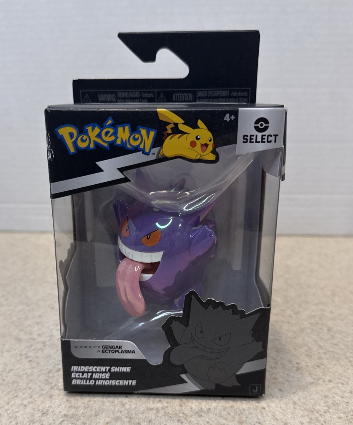 Jazwares Pokemon Select Series 2 Iridescent Shine Gengar Ectoplasma Tongue Out