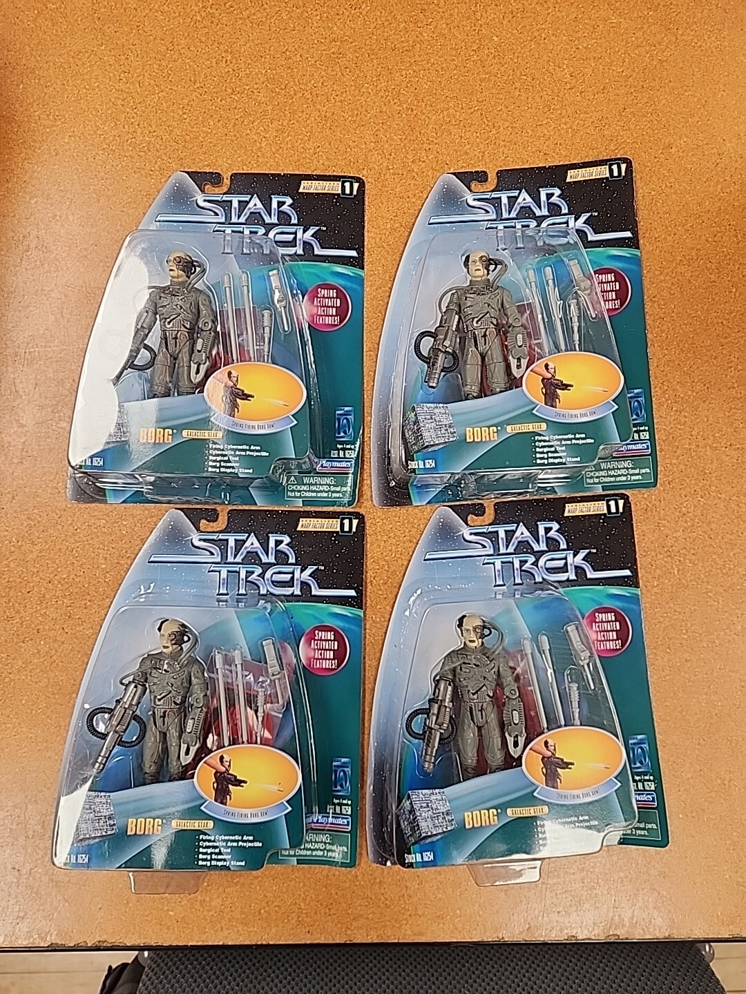 4x Star Trek Warp Factor Series 1 BORG Galactic Gear Playmates 1997 6&Prime; AF