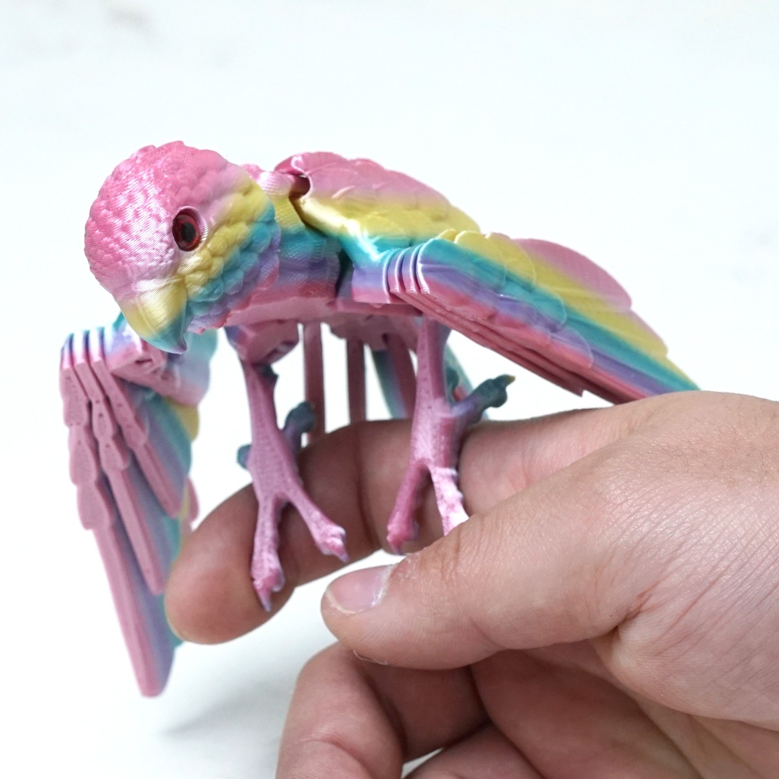 3D Printed Parrot Model,Articulated Animals figure,Fidget Toys Home Decor