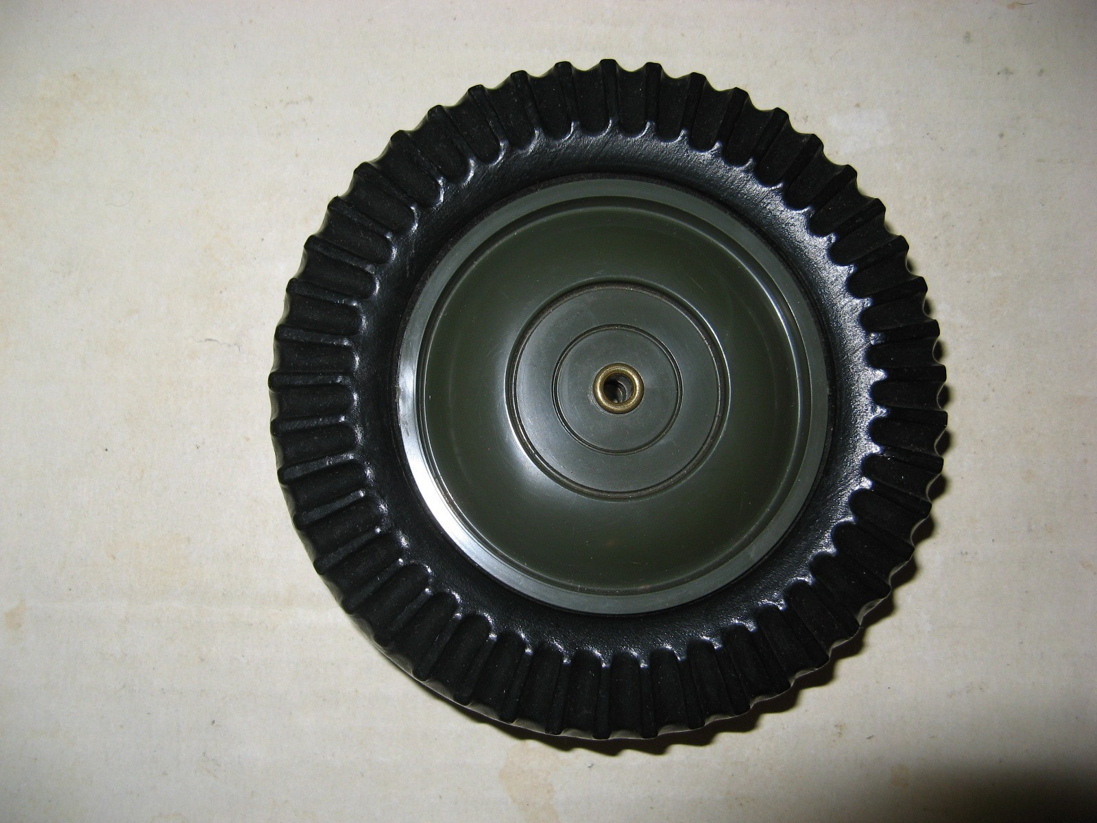 1964 GI Joe Vintage Hasbro 12” Early Green Jeep Spare Tire & Hubcap