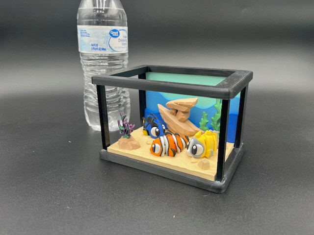 3D Printed Aquarium Diorama – Mini Tropical Fish Tank – Designed by 3DGOB