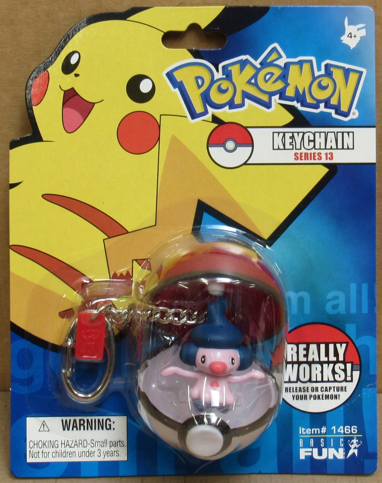 Basic Fun 1466 Pokémon « Mime Jr. » Series 13 Keychain NIP