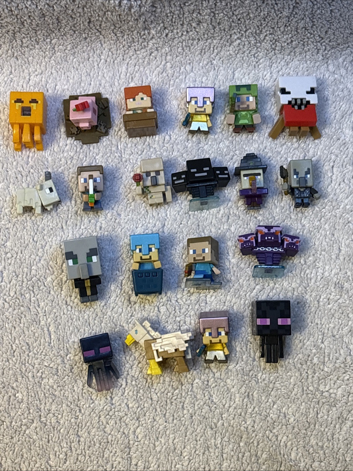 MineCraft Mini Figures(20).1-1/2 inch tall,GUC.
