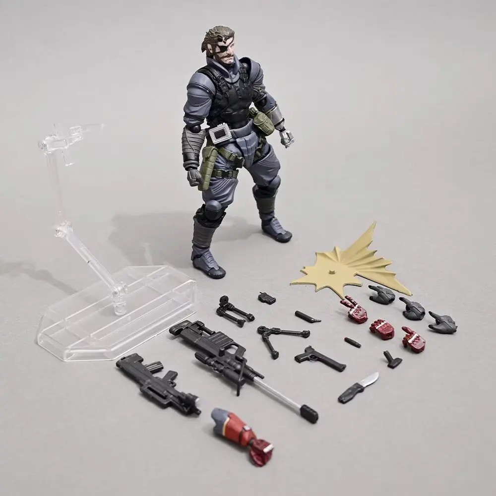 15cm Metal Gear Solid Solid Snake Articulated Action Figure Alloy Collectible Mo