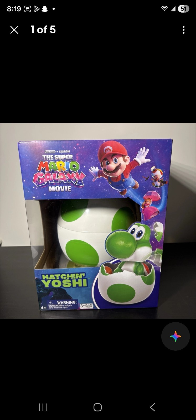 Hatchin&rsquo; Yoshi from The Super Mario Galaxy Movie, Interactive Yoshi Figure