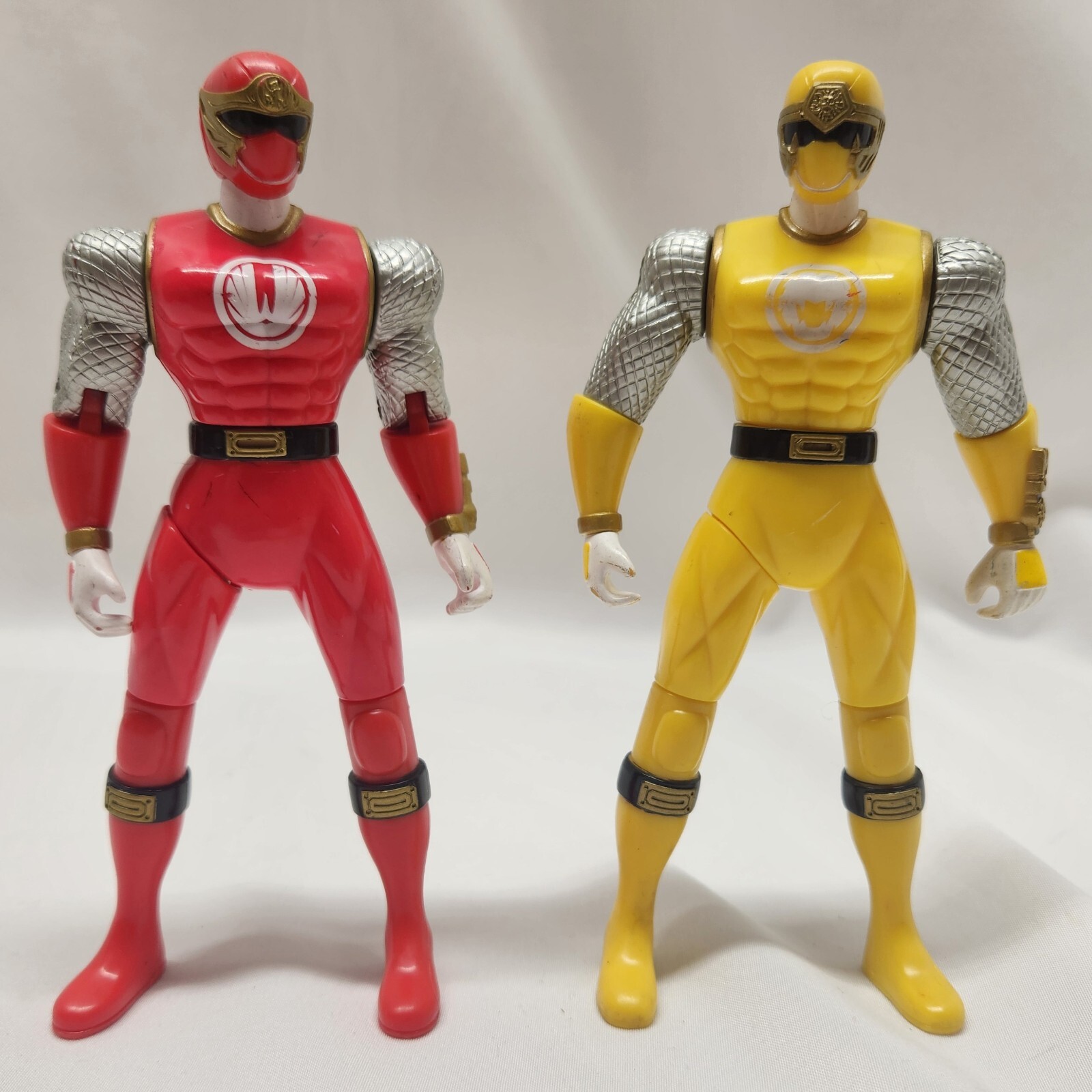 2003 Red & Yellow Ninja Storm Power Ranger Action Figures Only – Bandai Working