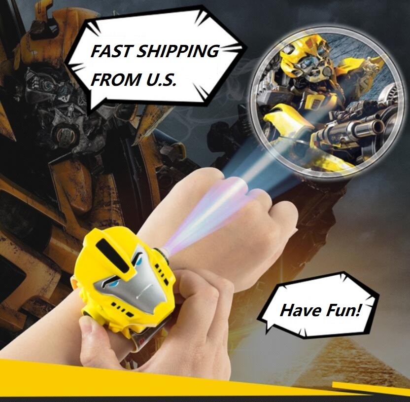 Kids Cartoon Watch Projector Transformers Bumblebee cosplay Lighting 24 images