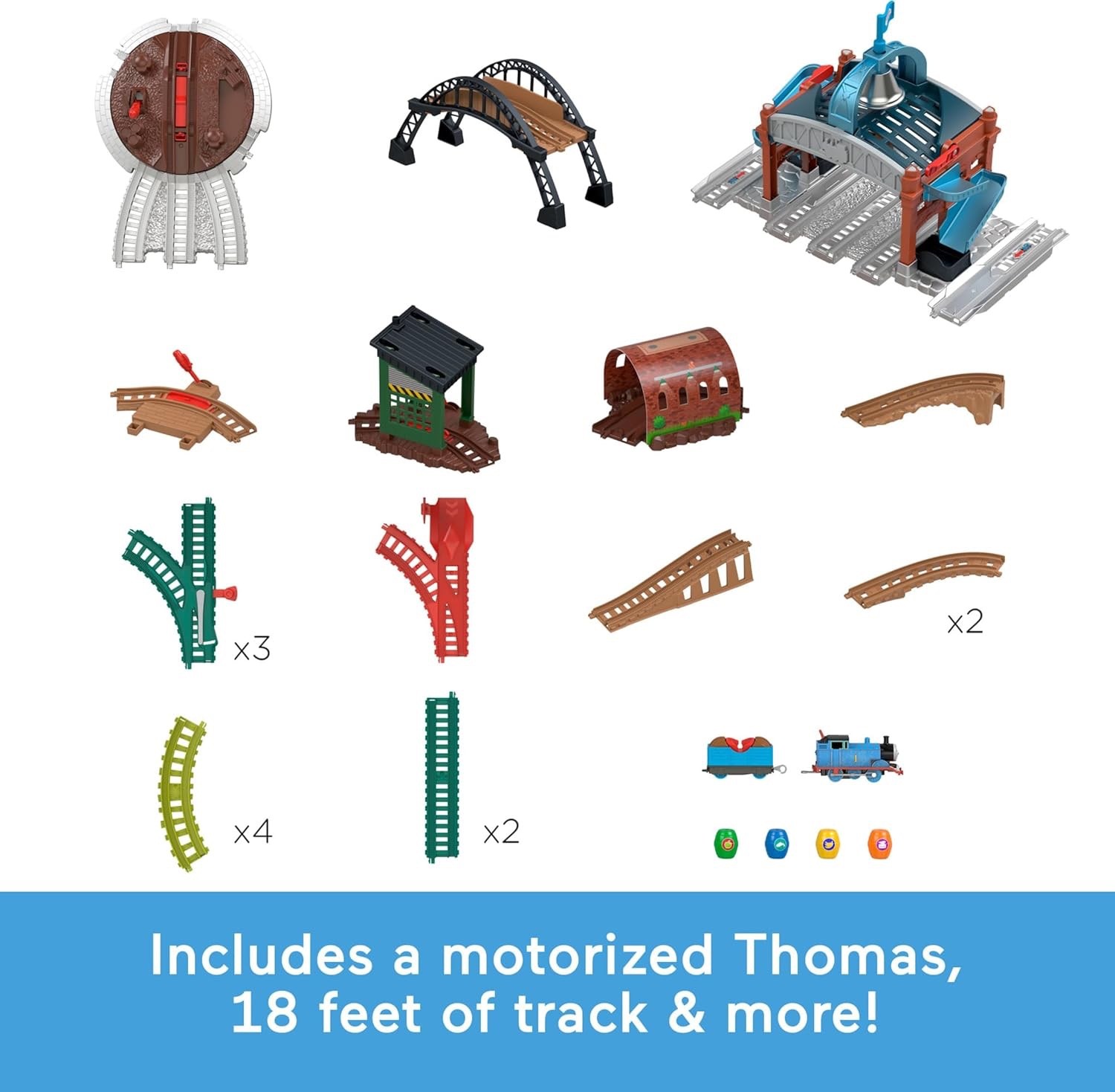 Thomas & Friends Motorized Toy Train Set Load & Launch Barrel Delivery Play NEW