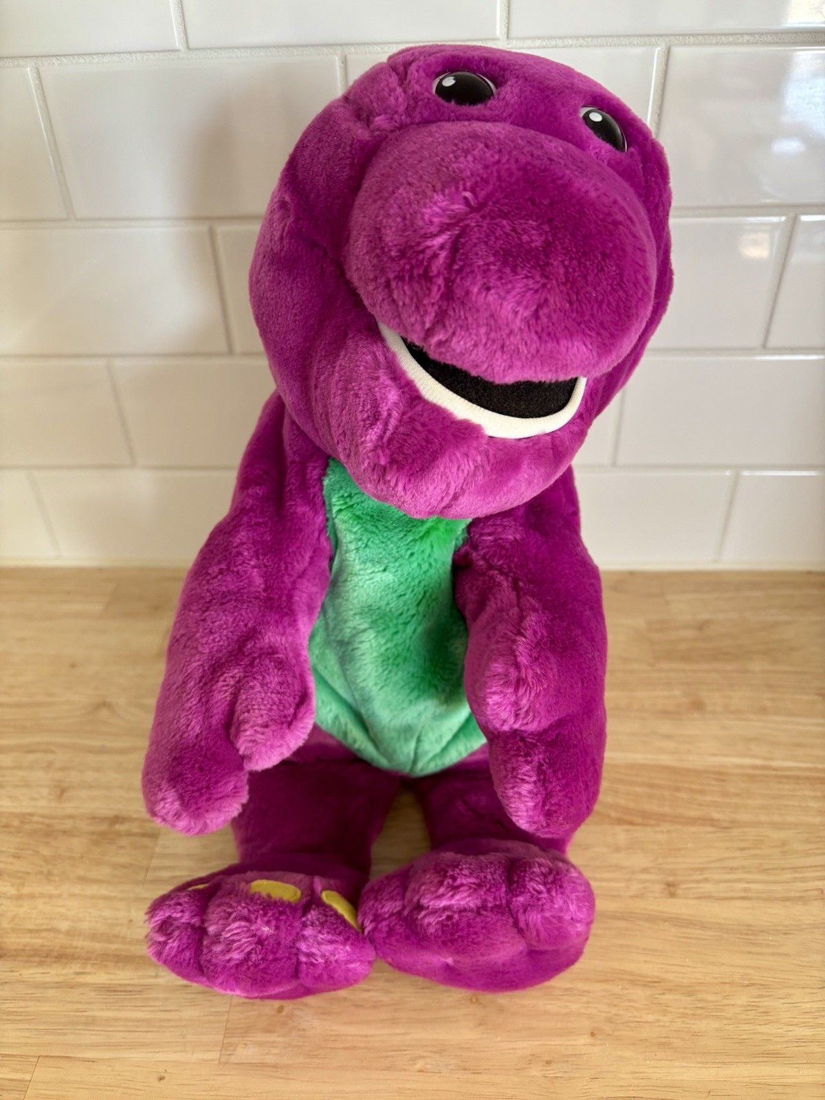 1997 Vtg ActiMates Barney 14” Microsoft Talking Singing Interactive Tested Works