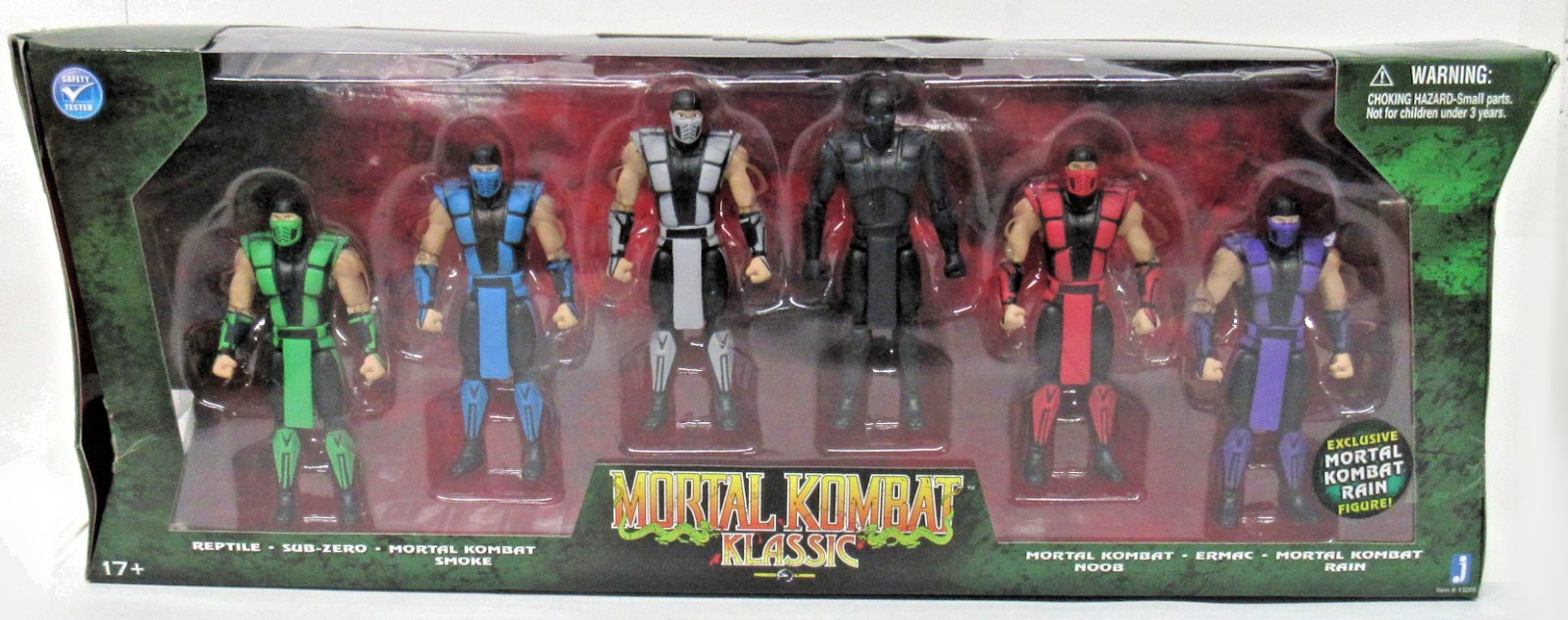 Jazwares Mortal Kombat Klassic 6-Pack 2011 Rain Ermac Noob Smoke Reptile SubZero