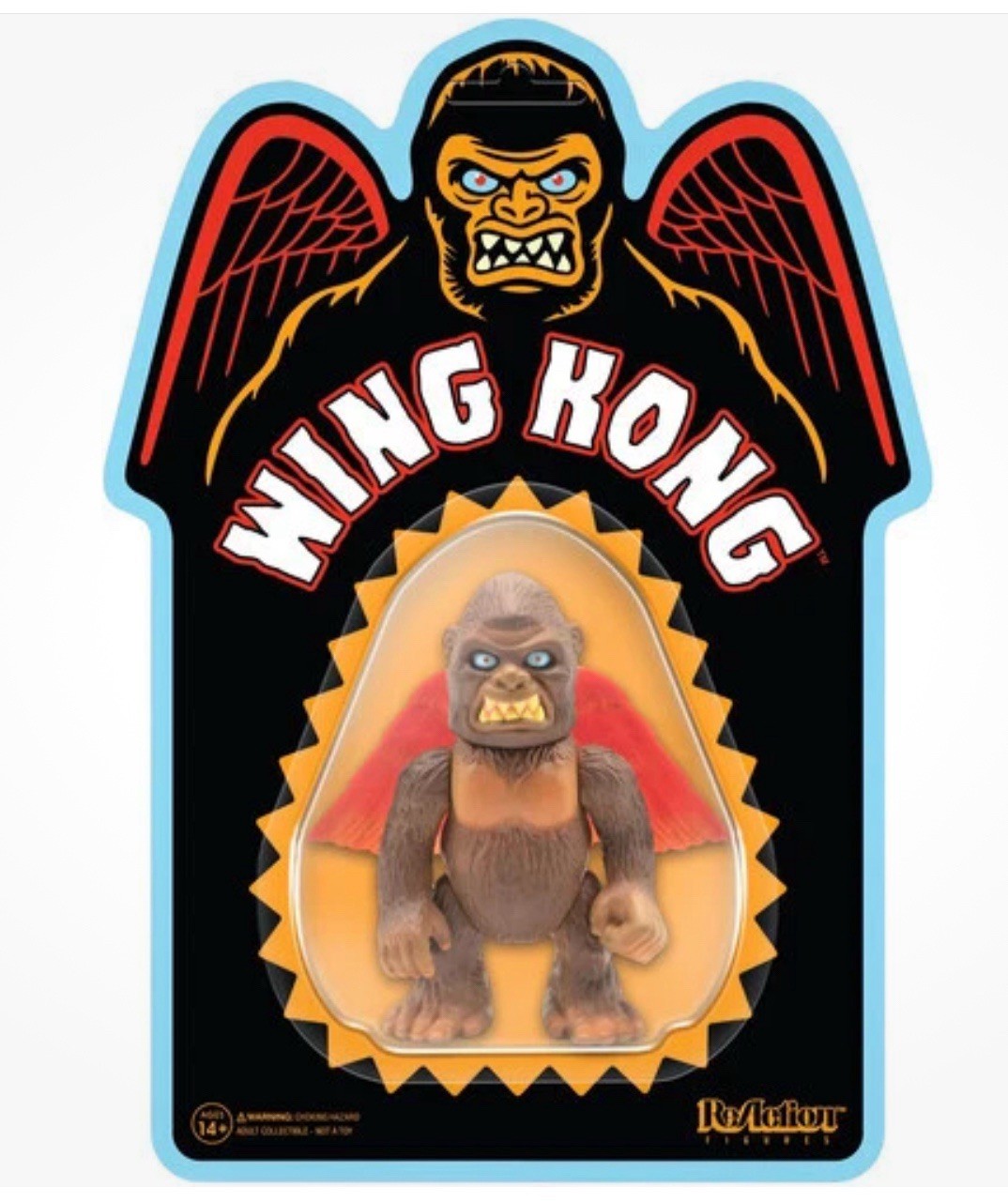 Wing Kong BROWN & Red 2021 3.75&Prime; SUPER 7 ReAction Figure New