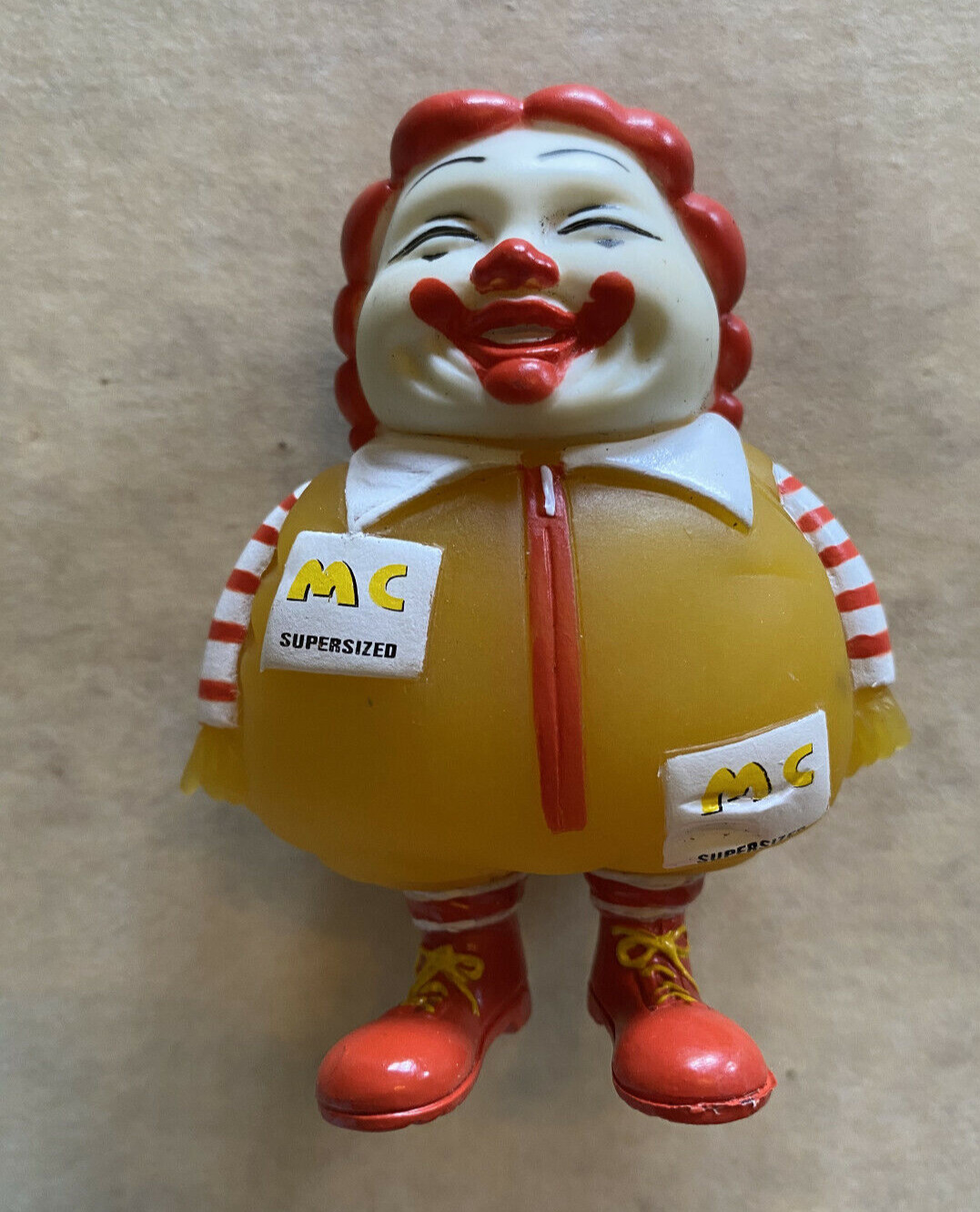 SIGNED Ron English Mc Supersized 4&Prime; Vinyl Mini Figure 2008